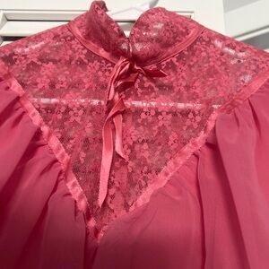 Pink Vintage Lace Dress